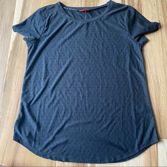 Joe Fresh Tops - NWT Black Tee with Dot Detail. Size L. Joe Fresh